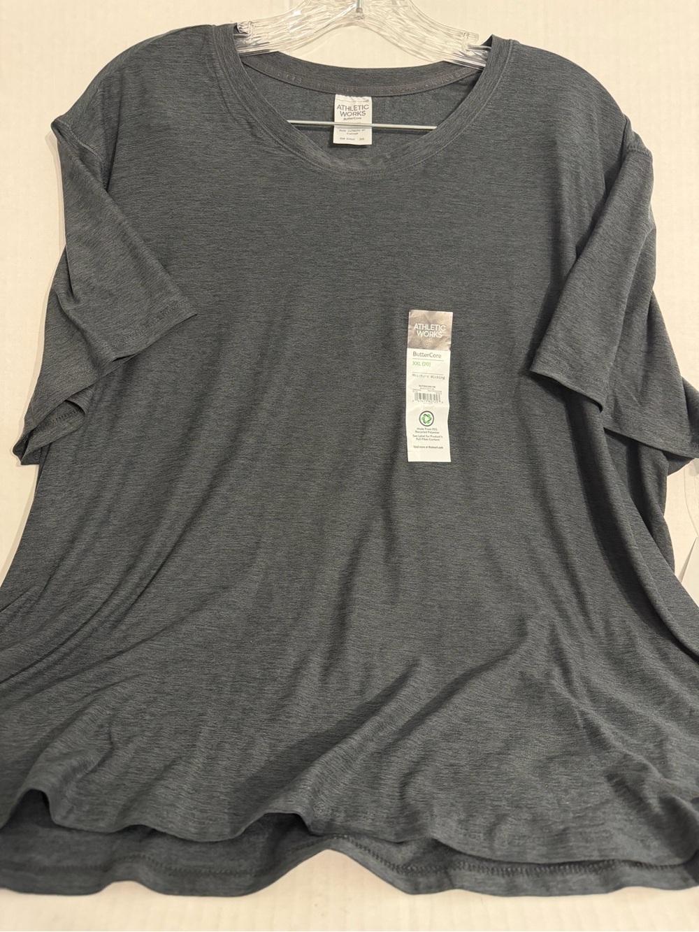Athletic Works Women's Dark Charcoal Short Sleeve Tee